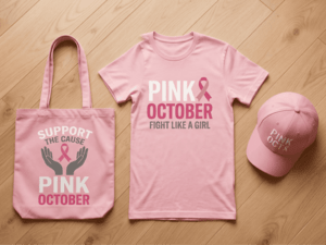 Custom Branding Solutions for Pink October Bags, Caps, and Apparel
