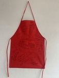 Red non-woven apron