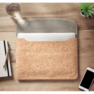 GRACE Eco-Friendly Cork Laptop Bag with Magnetic Flap - GiftRetail MO6448