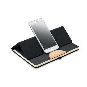 BLAMA Eco-Friendly A5 Notebook with Bamboo Smartphone Stand - GiftRetail MO6576