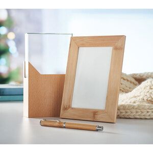 GAZO Eco-Friendly Bamboo Photo Frame for Versatile Display - GiftRetail MO6653