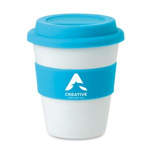 ASTORIA PP ASTORIA 350ml White Tumbler with Silicone Lid - GiftRetail MO8078