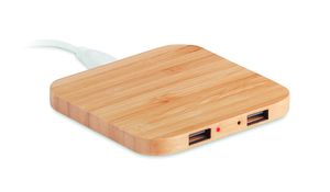 CUADRO Bamboo wireless charging pad - GiftRetail MO9698