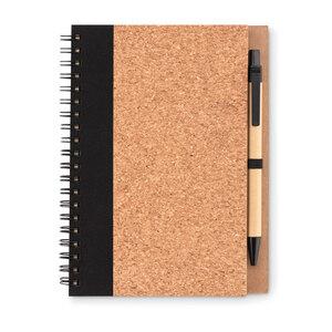 SONORA PLUSCORK Eco-Friendly Cork Notebook with Recycled Pen Set - GiftRetail MO9859