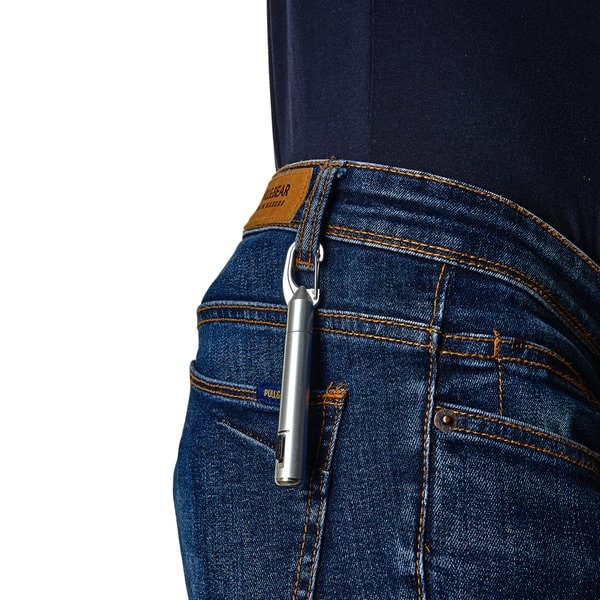 Claps 85053 - Metallic Ballpoint Pen with LED Light and Carabiner