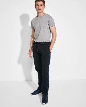NEW ASTUN Straight-cut trousers with two side pockets and adjustable elastic waist with drawcord