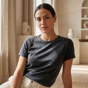 Roly CA6691 - HUSKY WOMAN Short-sleeve t-shirt in a jeans effect design for women