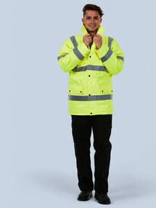 Radsow by Uneek UC803 - High Visibility Waterproof Safety Jacket with Reflective Strips