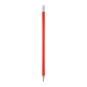 COUVET Round wooden pencil with rubber - EgotierPro HW8002