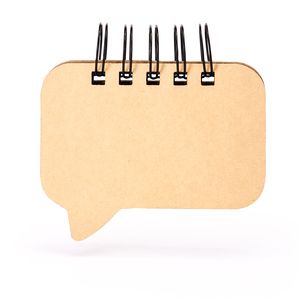 ANFI Sticky notes spiral ring pad with original design in the shape of a speech bubble - EgotierPro NB8057