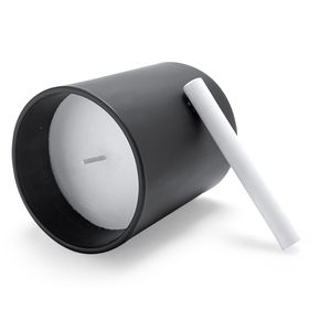 KING Vanilla-scented candle in a round ceramic black slate recipient - EgotierPro XM1307