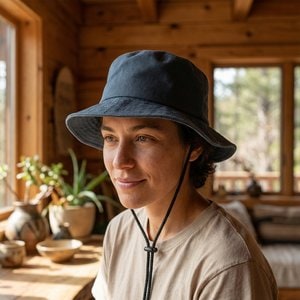 K-up KP616 - Stylish Cotton Bucket Hat with Adjustable Tie