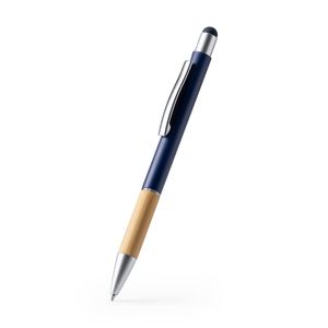 OLTEN Metal ball pen in matt finish with bamboo grip and touch pointer