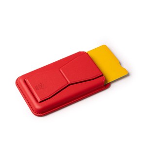 SEKUN Card holder with foldable stand in recycled PU - EgotierPro SO1384