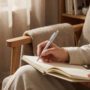 Kulspetspenna i metall med blank kropp och klämma - Egotier 81170