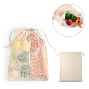 100% bomullspåse (120 g/m²) med 100% bomullsnät på framsidan (100 g/m²) - Egotier 92935