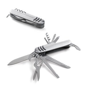 Multifunktionell fickkniv tillverkad av rostfritt stål och metall - Egotier 94147