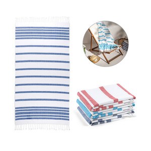Beach towel in cotton (70% recycled) and polyester (30% recycled) (180 g/m²) - Egotier 99159