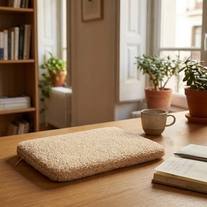 Bear 13" GRS recycled sherpa laptop sleeve 2L - EgotierPro 120775