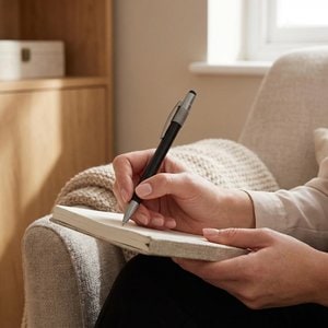 Rill kulspetspenna med touch och fidget spinner (svart bläck) av återvunnet RCS-material - EgotierPro 106447