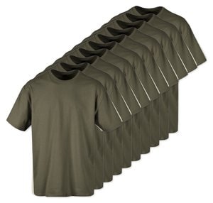 Förpackning med 10 Build Your Brand BY102 - Komfortabel Oversize T-shirt för Män