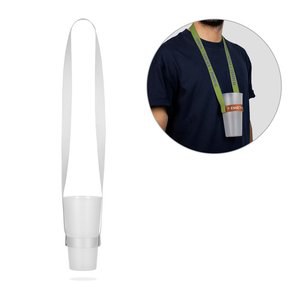 Lanyard'In 94413 - Lanyard and cup holder for sublimation in recycled polyester (100% rPET)