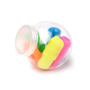 Stamina HW1979 - CALVER Set of multi-colour markers presented in a transparent round PP container