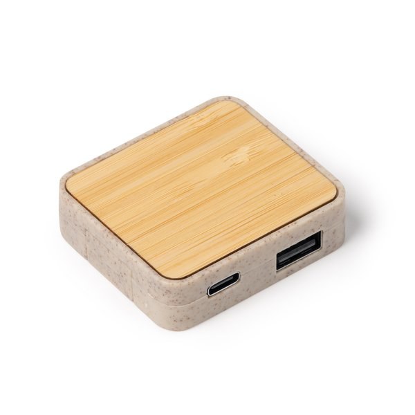 CLUNI USB HUB port made of bamboo and wheat fiber