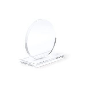 Stamina PR1703 - GARAY Circular design glass trophy with a rectangular base