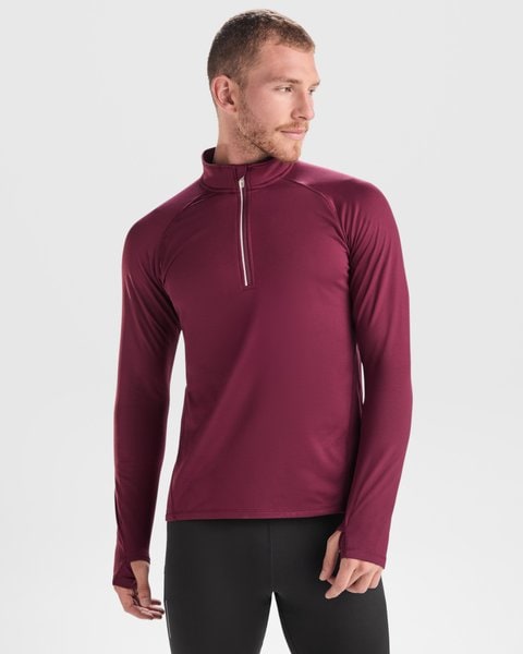 ESTAMBUL Brushed technical sweatshirt with a raglan sleeve and a half zip inverted design featuring a reflective detail