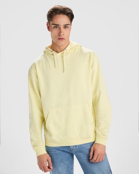 KENIA Unisex hooded sweatshirt in non-brushed cotton with a washed effect