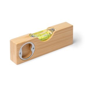 Stamina TO1964 - CIROK Bubble level made from bamboo with a metal bottle opener built into the body