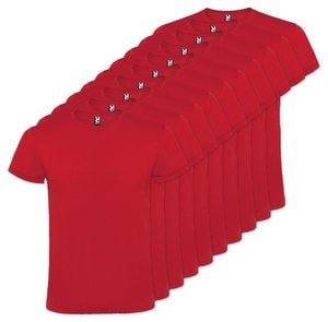 Förpackning med 10 Roly CA6424 - ATOMIC 150 Tubular kortärmad t-shirt