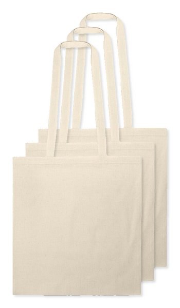 Pack of 3 Egotier 92414 - 100% cotton bag (100 g/m²)