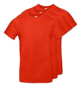 Förpackning med 3 B&C BC03T - T-shirt herr 100% bomull