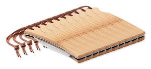 Förpackning med 10 GiftRetail MO6623 - MANSAN Vikbar kniv i bambu