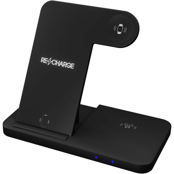 W28 3-in-1 wireless charging base with phone stand