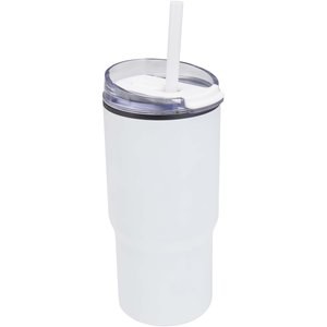 Westin 540 ml RCS-mugg i återvunnet material med dubbelvägg och isolering samt sugrör - EgotierPro 100959