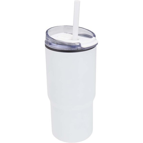 Westin 540 ml RCS-mugg i återvunnet material med dubbelvägg och isolering samt sugrör