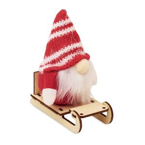 FROSTY SLEIGH Tomte på träsläde - GiftRetail CX1588