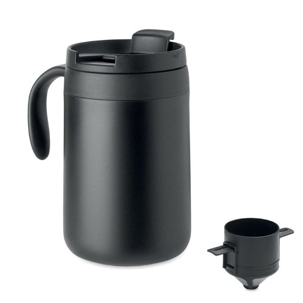 CAFETITO Dubbelväggig mugg kaffefilter - GiftRetail MO3209