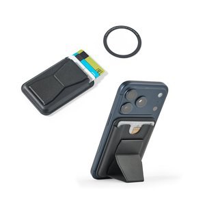 Magnetisk korthållare tillverkad av PU-läder, fästs enkelt på baksidan av din mobiltelefon, med RFID-blockering - Egotier 95130